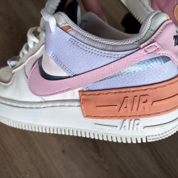 Size 8- Nike Air Force 1 Shadow Orange Chalk Pink Glaze W - Picture 4 of 14